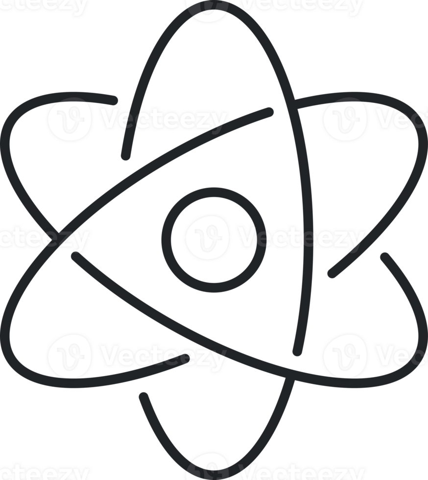 Atom line icon png