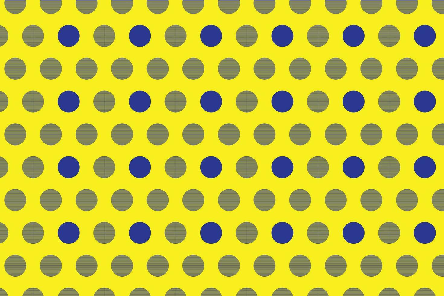 simple abstract seamlees blue colour polka dot pattern on yellow colour background vector