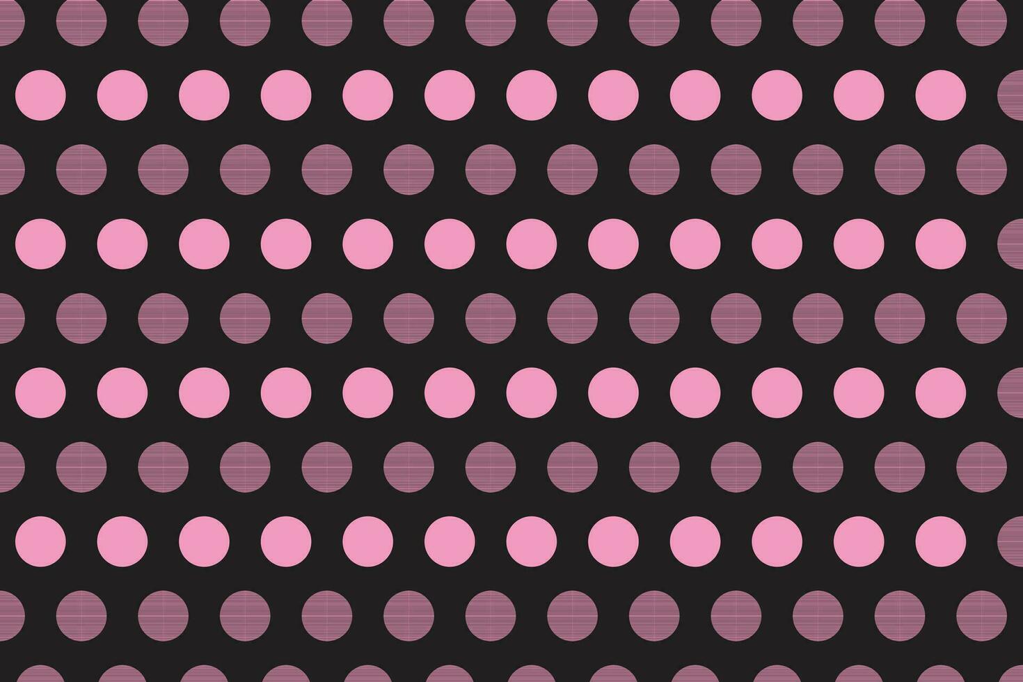 simple abstract seamlees baby pink colour polka dot pattern on black colour background vector