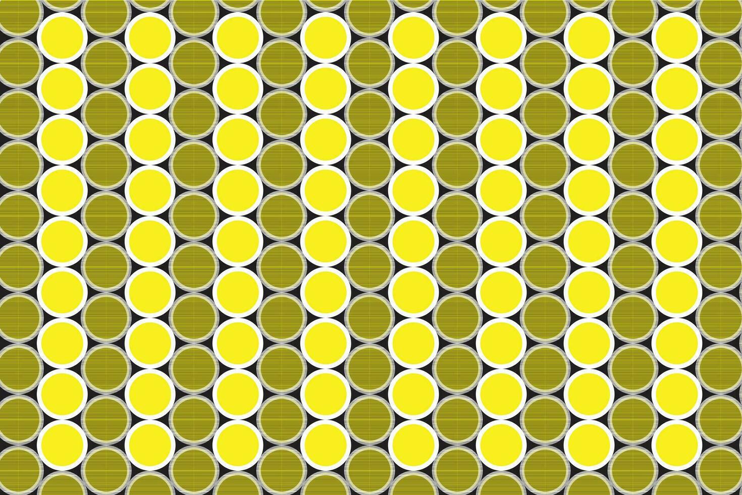 modern simple seamlees white yellow polka circle dot pattern on black background vector