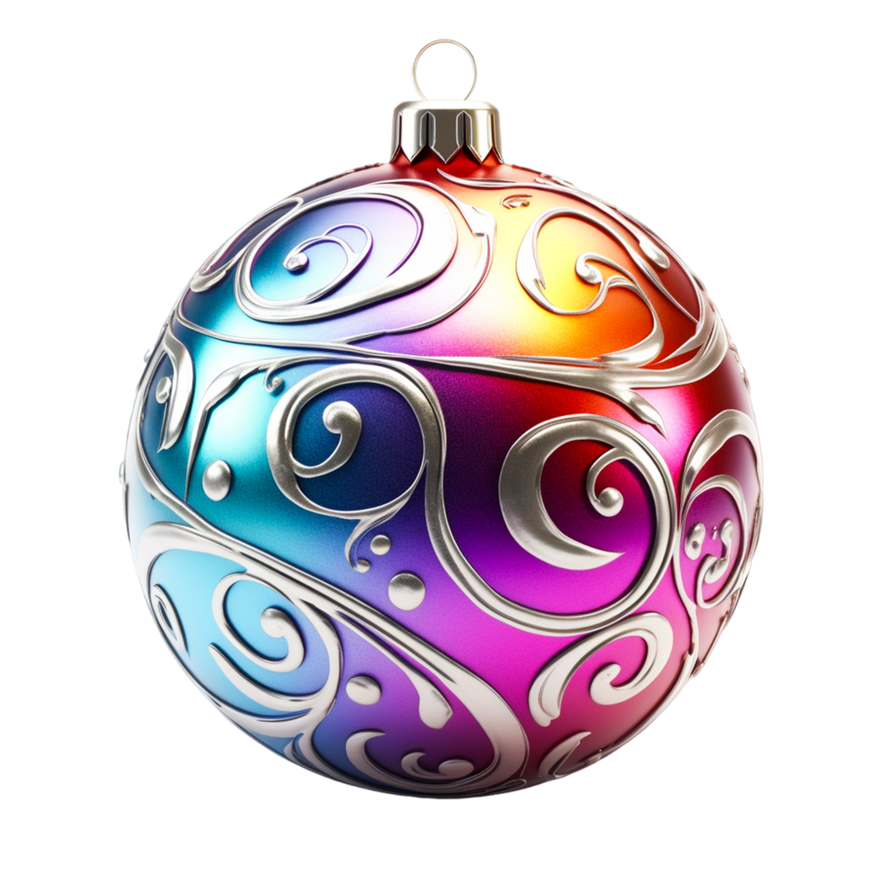 süß Weihnachten bunt Ball. ai generiert png