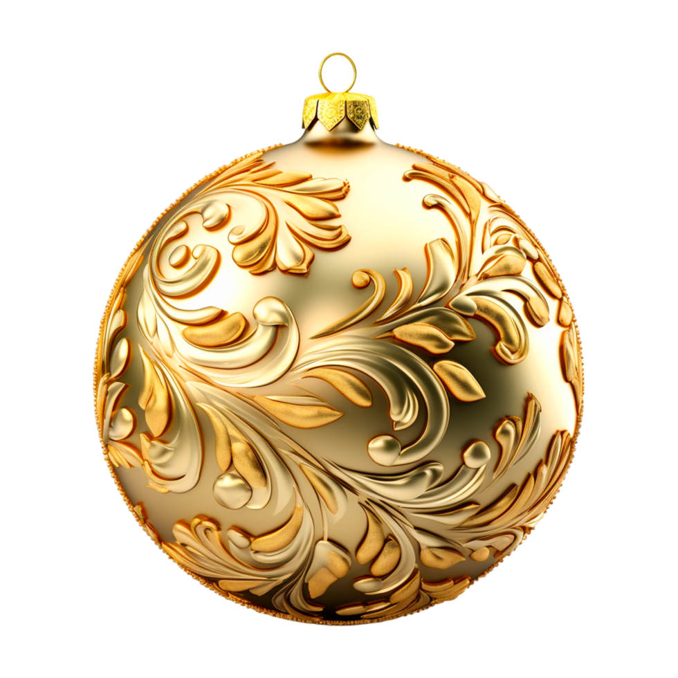 Golden Christmas Ball. png