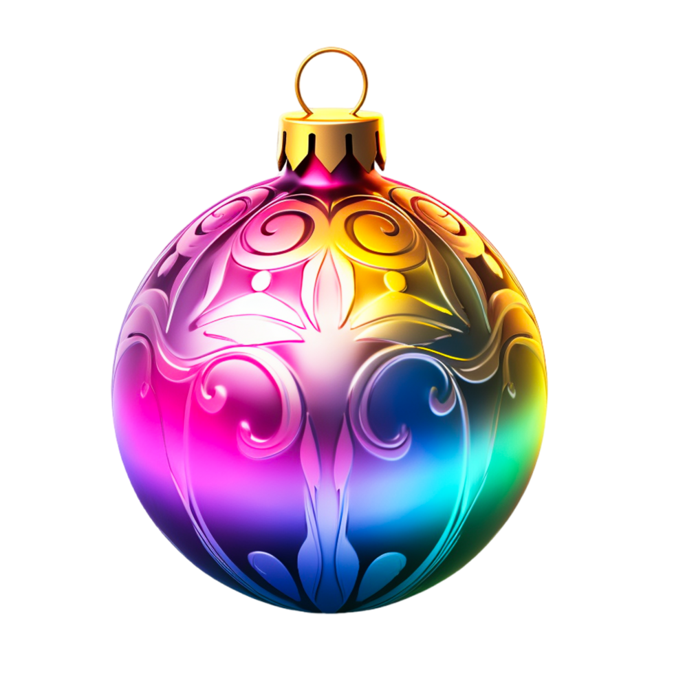 Colorful Christmas Ball. png