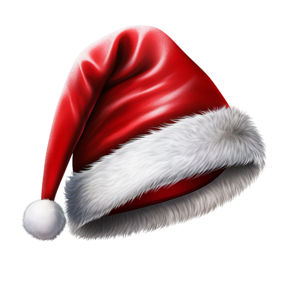 realistico rosso Natale cappello. ai generato png