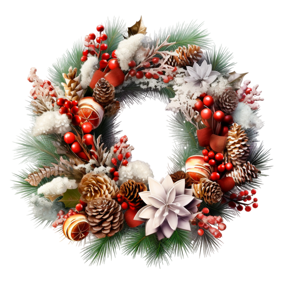 Beautiful Christmas Wreath. png