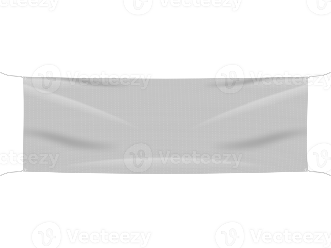 Blank banner with rope for mockup png