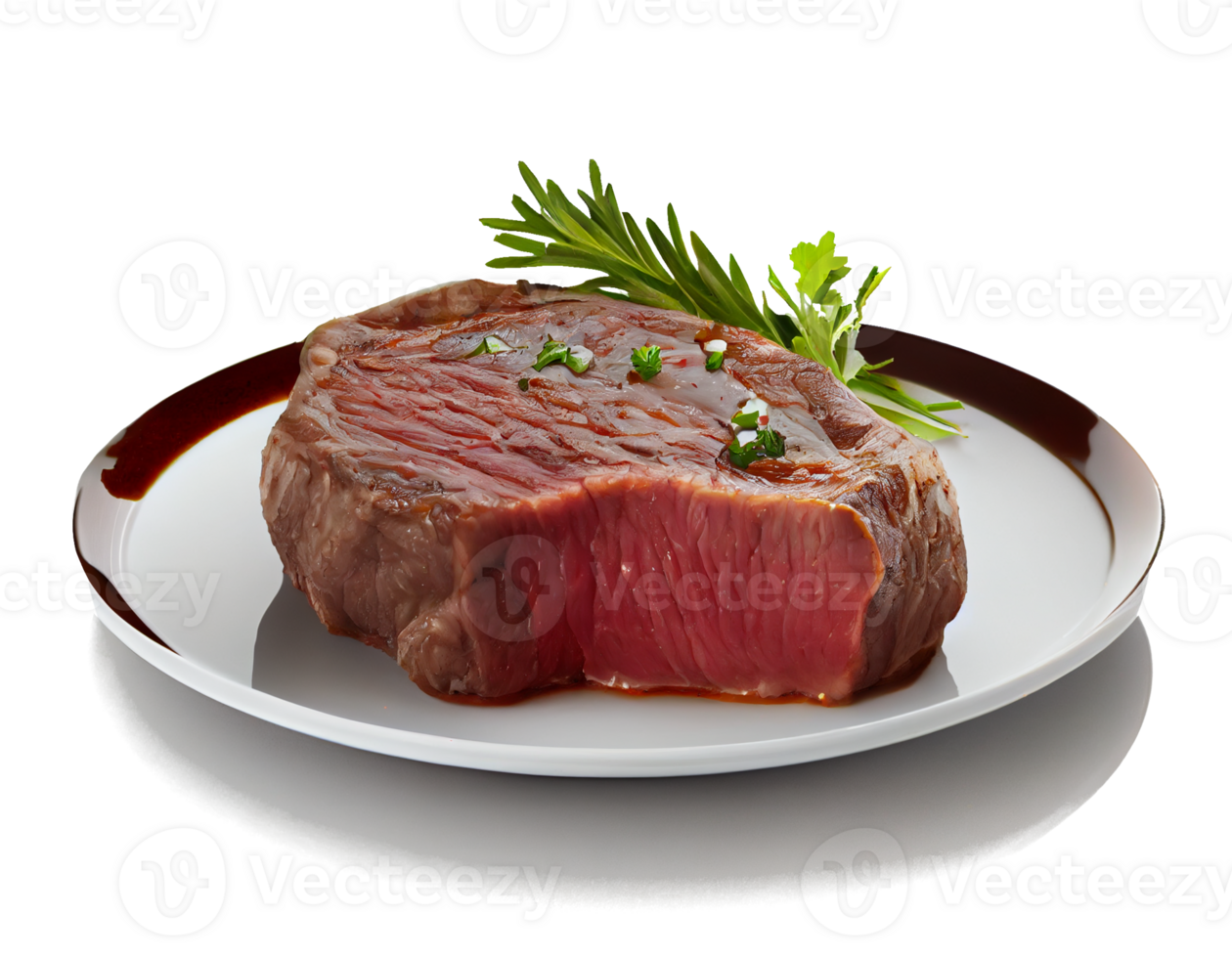 delicious steak on transparent background png