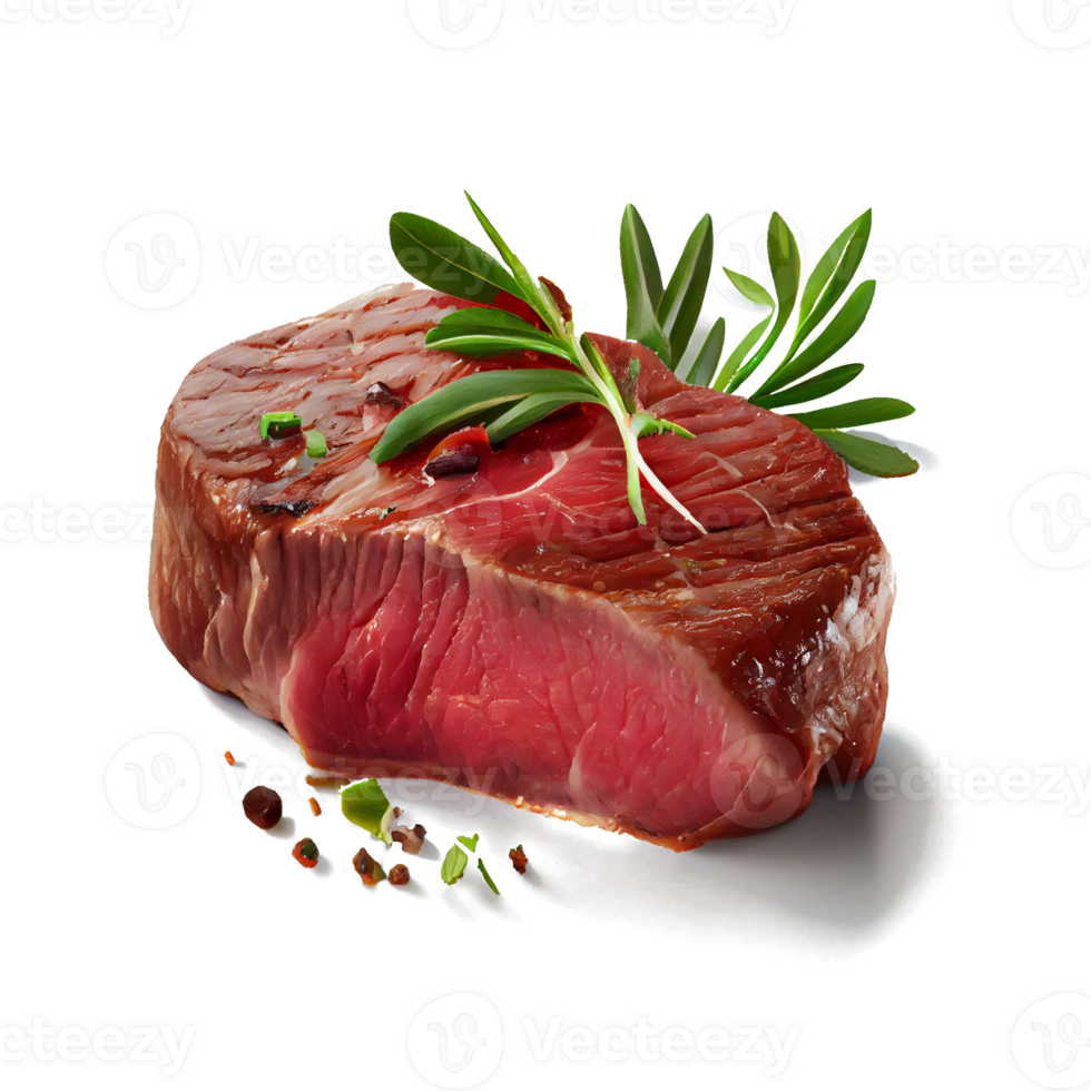 delicious steak on transparent background png