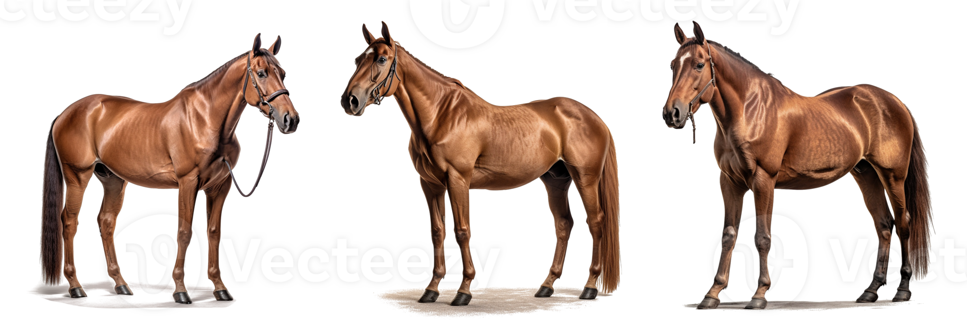 Elegant brown horse on a transparent background for decorating projects. png