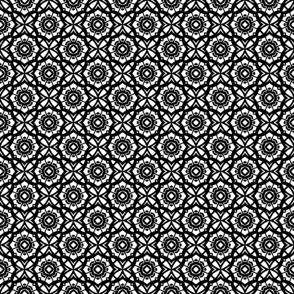 Black and white seamless pattern texture. Greyscale ornamental graphic design. vector