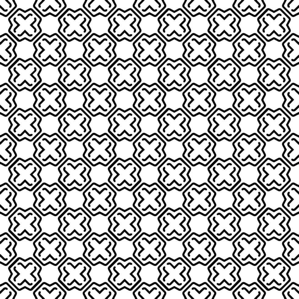 Black and white seamless pattern texture. Greyscale ornamental graphic design. Mosaic ornaments. Pattern template. vector