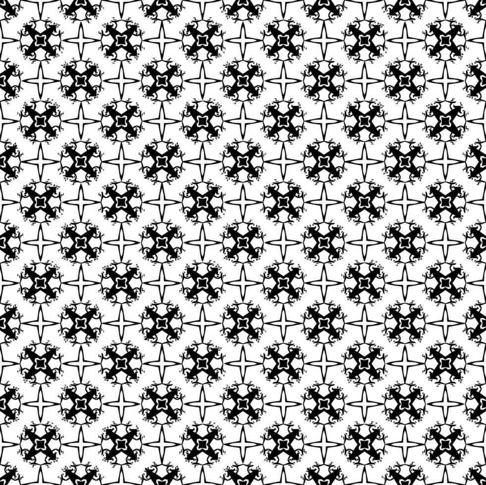 textura de patrón transparente en blanco y negro. diseño gráfico ornamental en escala de grises. adornos de mosaico. plantilla de patrón vector