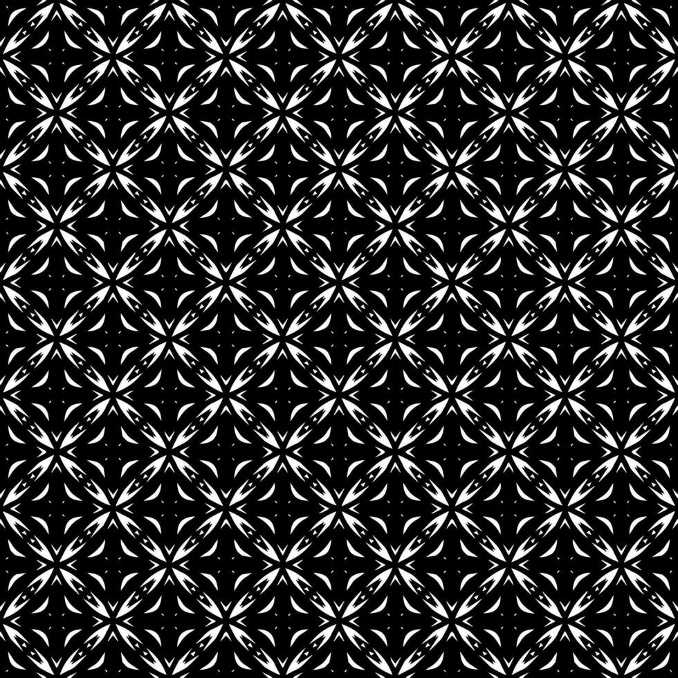 Black and white seamless pattern texture. Greyscale ornamental graphic design. vector