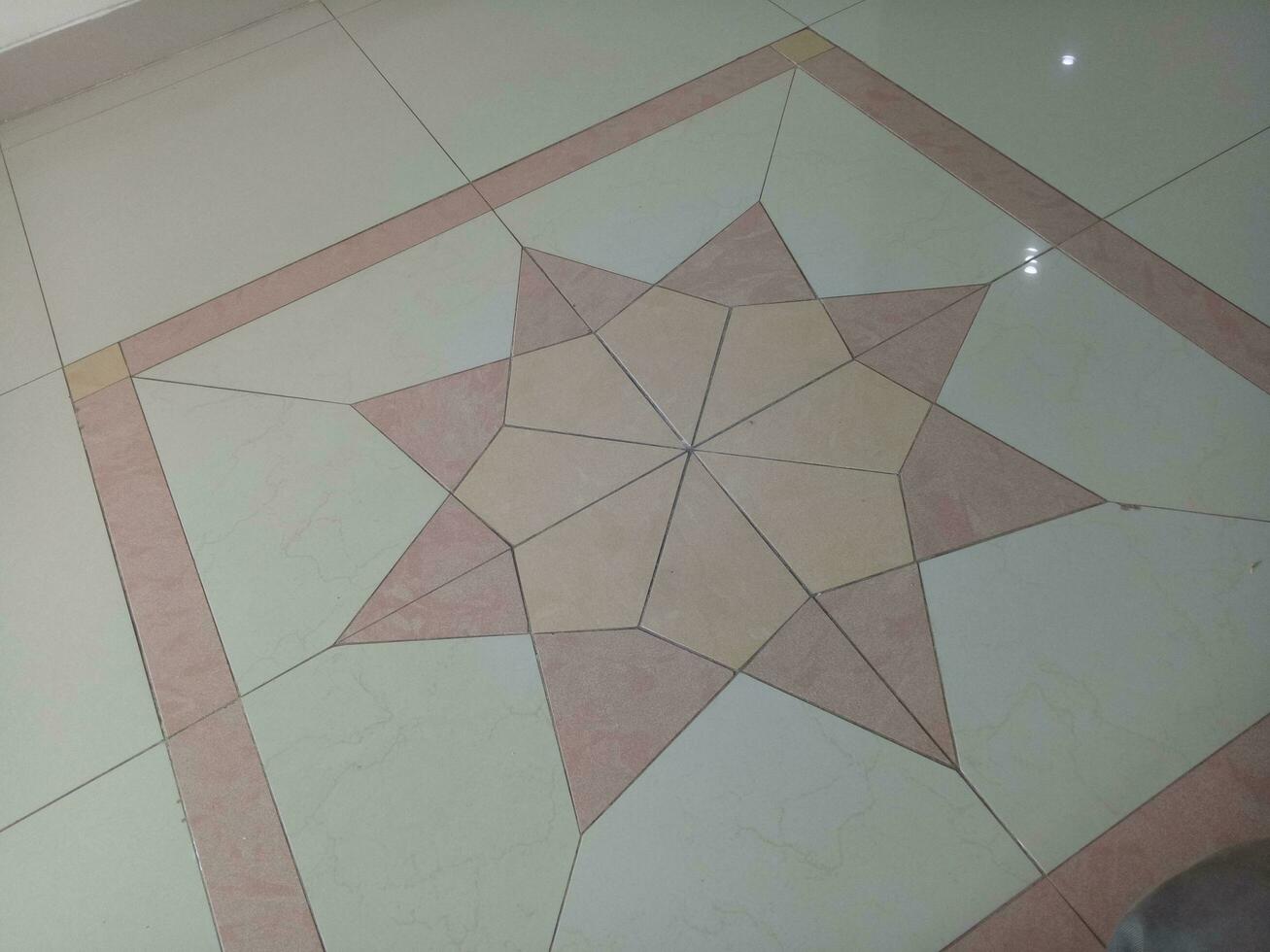 House floor with star-shaped ornaments photo