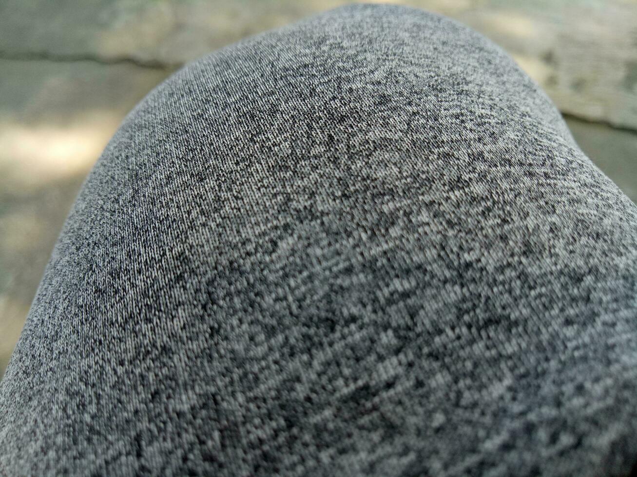 Photo of the texture of a gray sweatpants