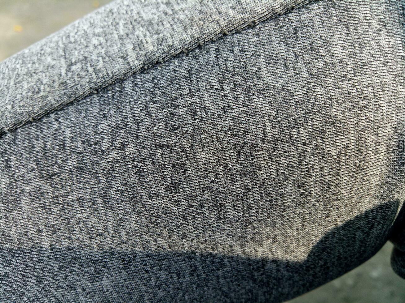 Photo of the texture of a gray sweatpants