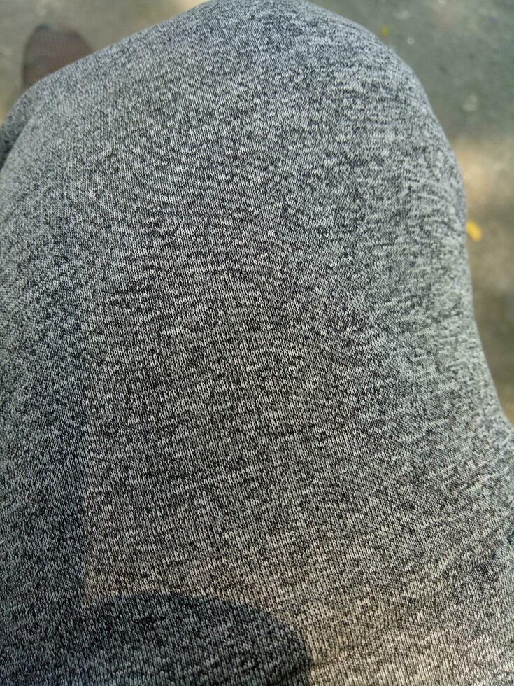 Photo of the texture of a gray sweatpants