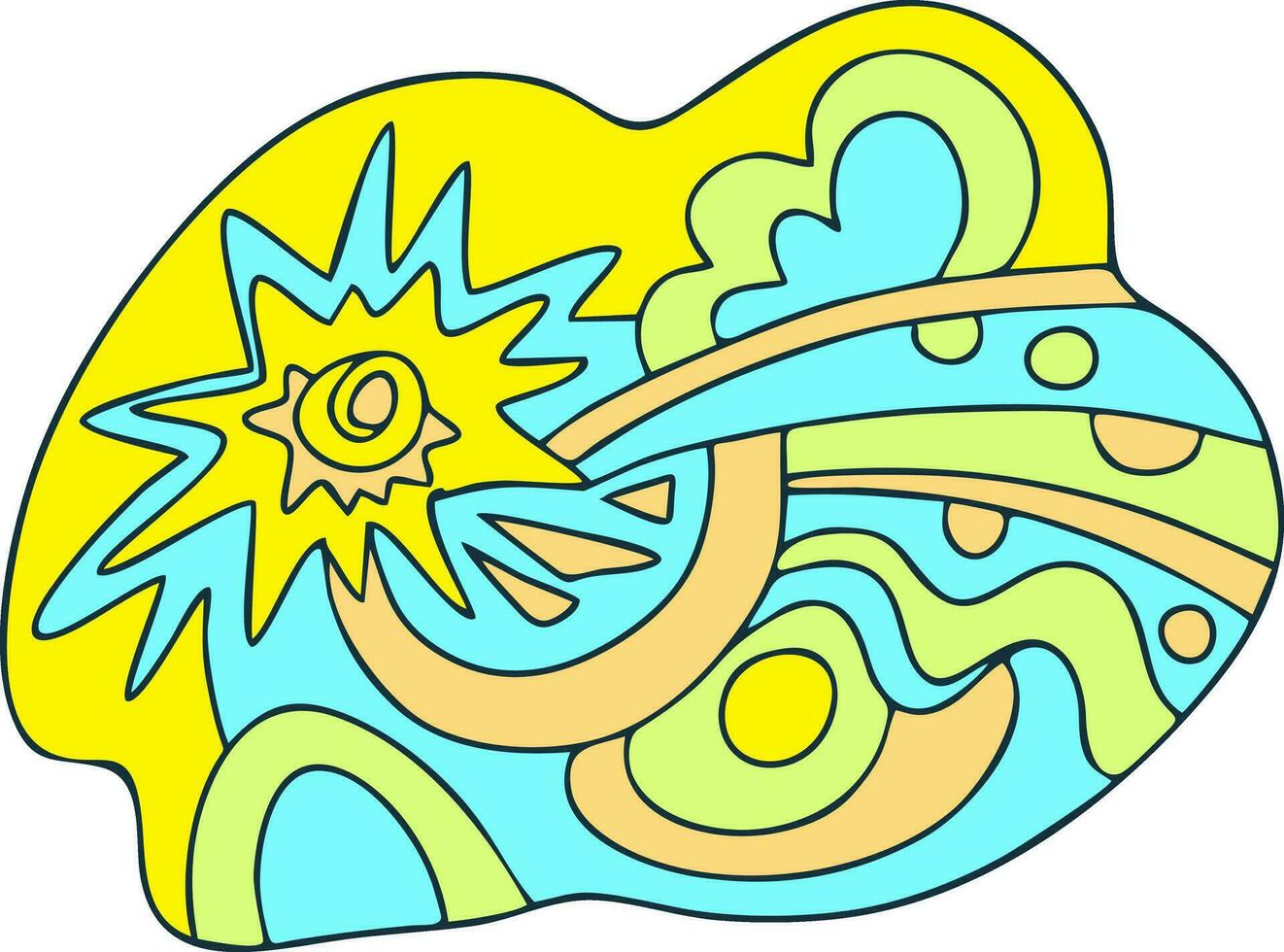 background doodle conditional image of symbols of summer and nature vector