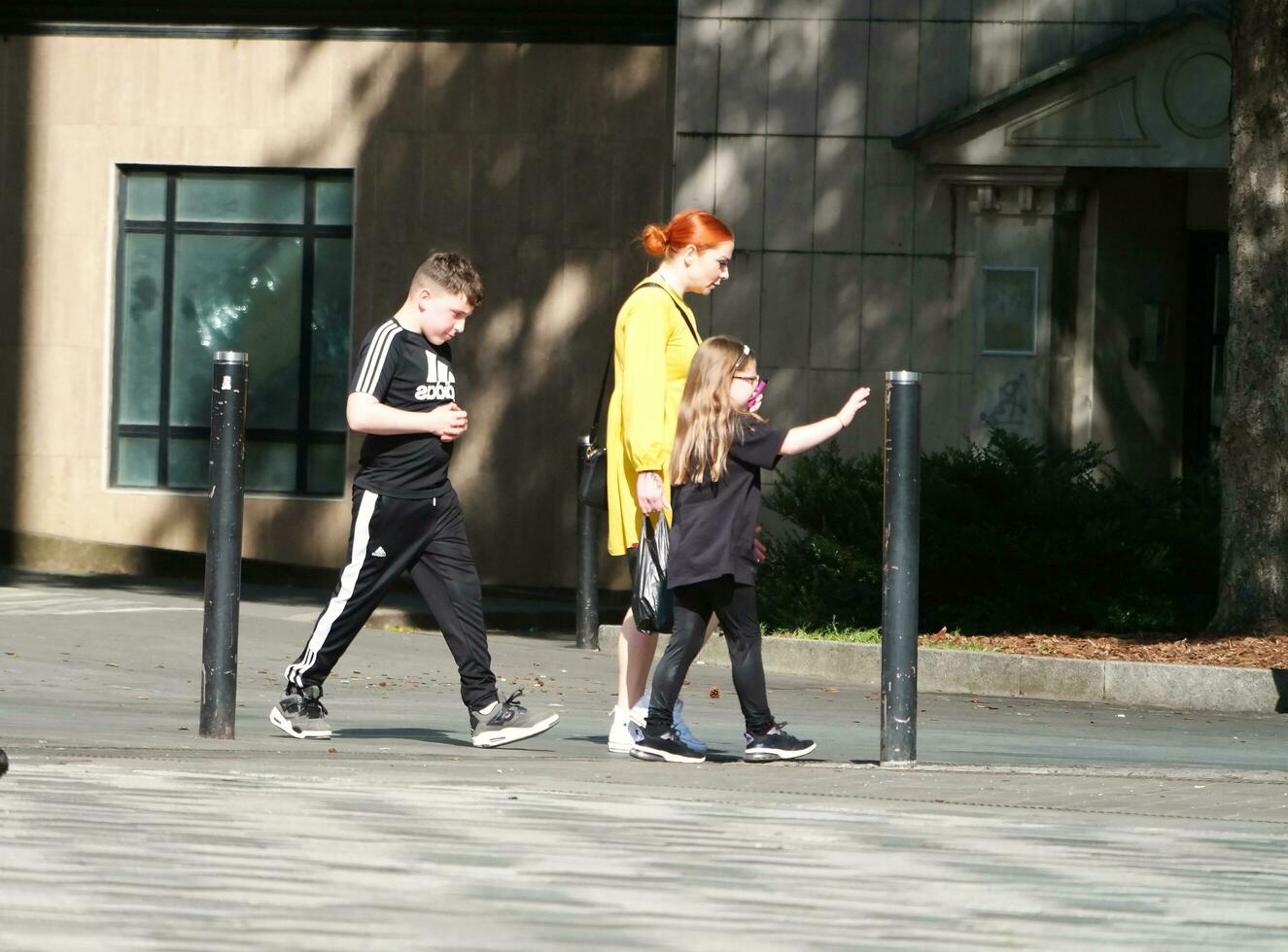 Beautiful Image of People at The Mall Shopping Centre Downtown of Central Luton City of England Great Britain for Shopping and Walking. The Image Was Captured on 02-June 2023 photo
