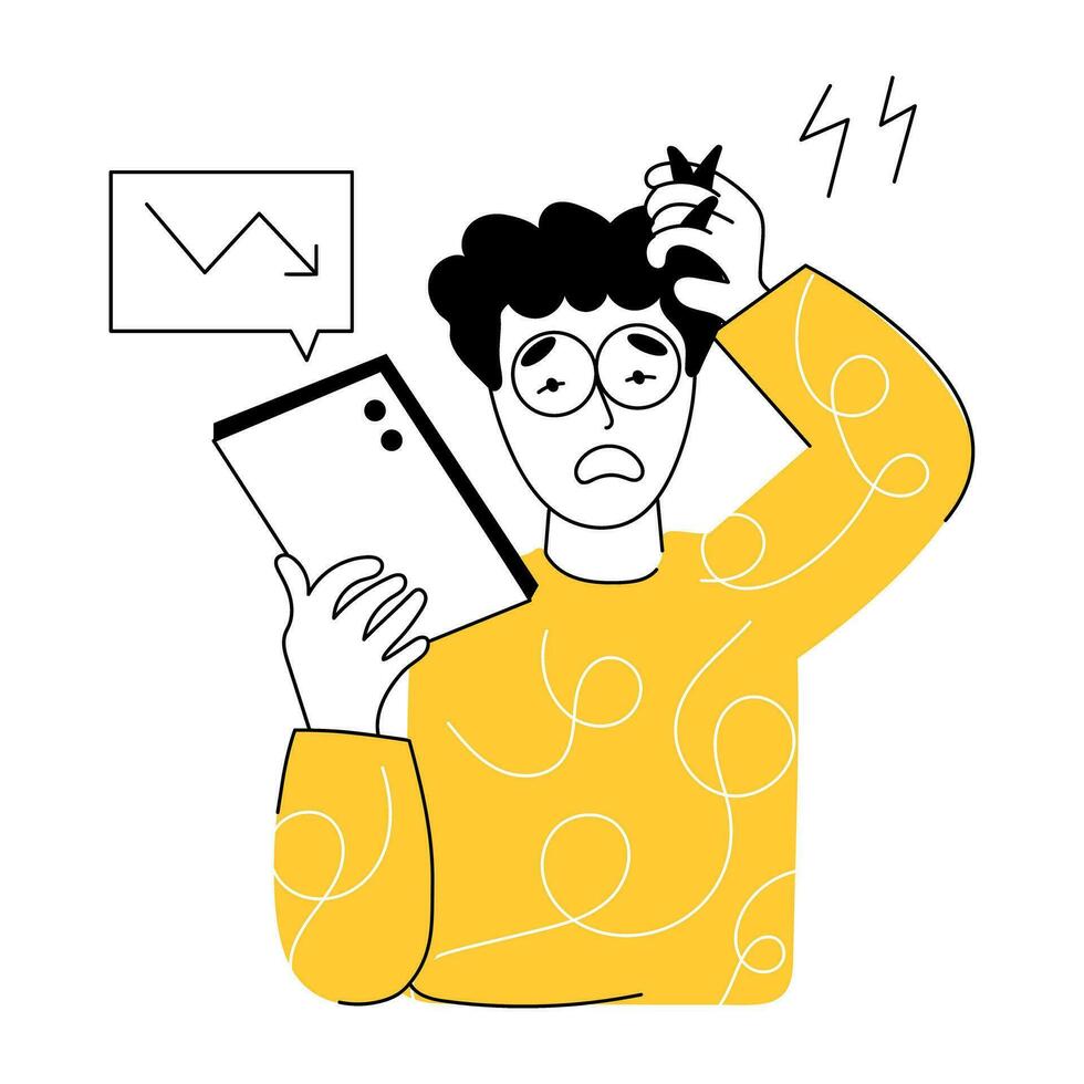 Trendy Business Recession vector