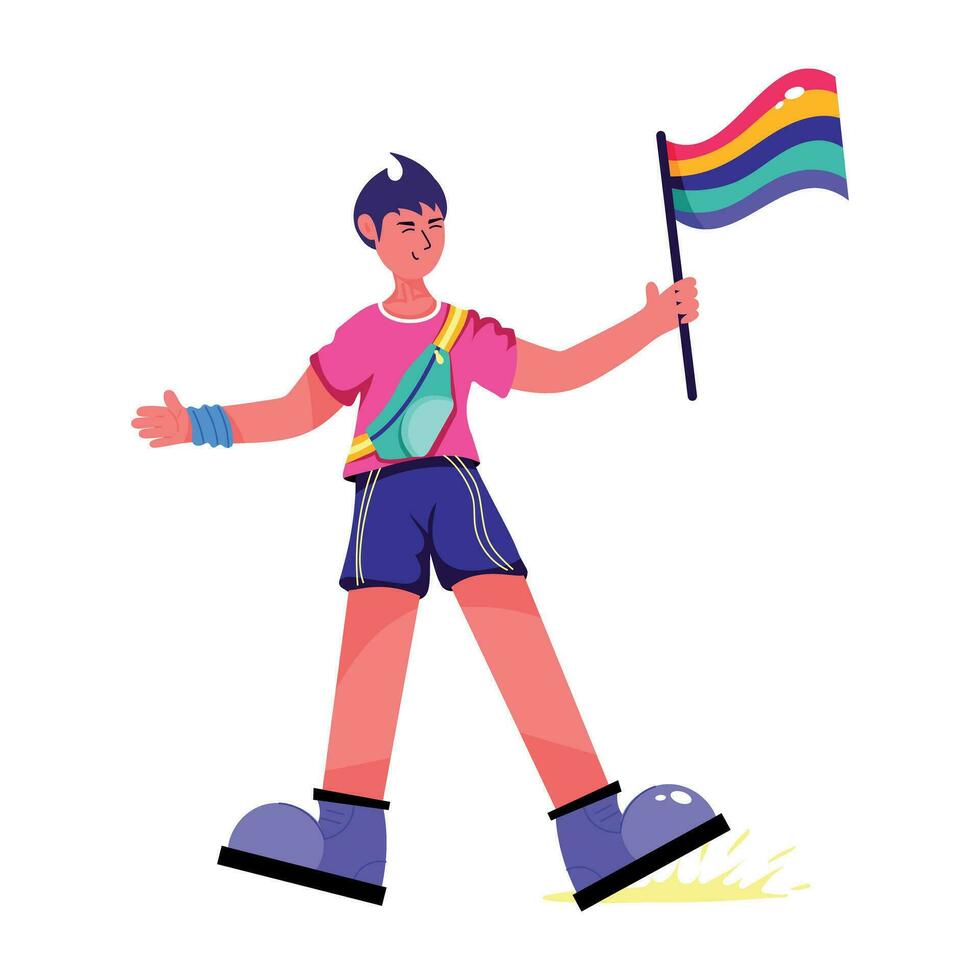 Trendy Pride Flag vector
