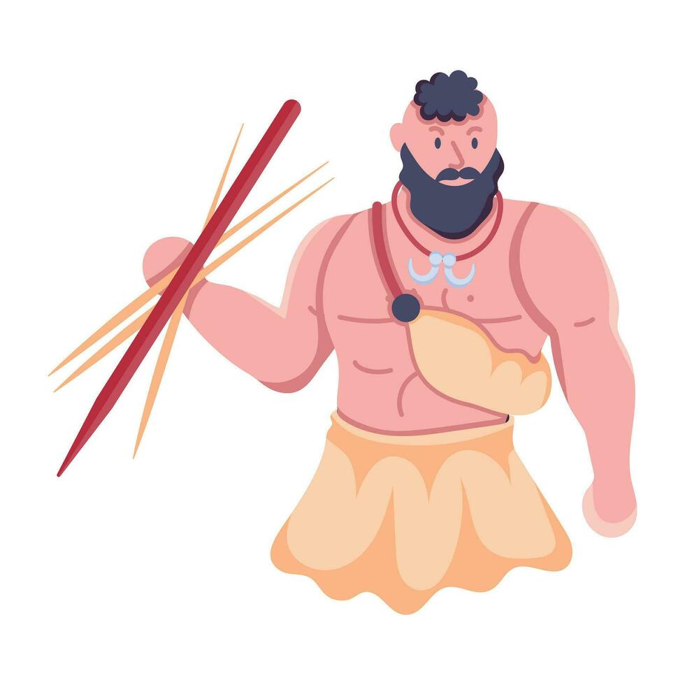 Trendy Caveman Spears vector