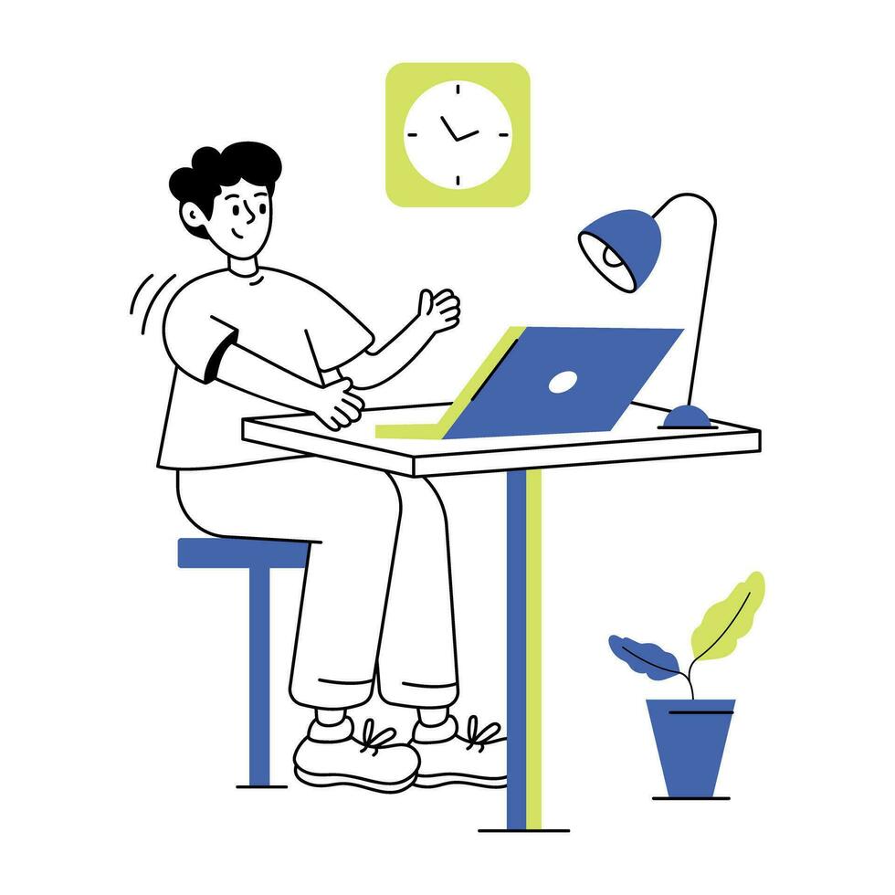 Trendy Scheduled Meeting vector