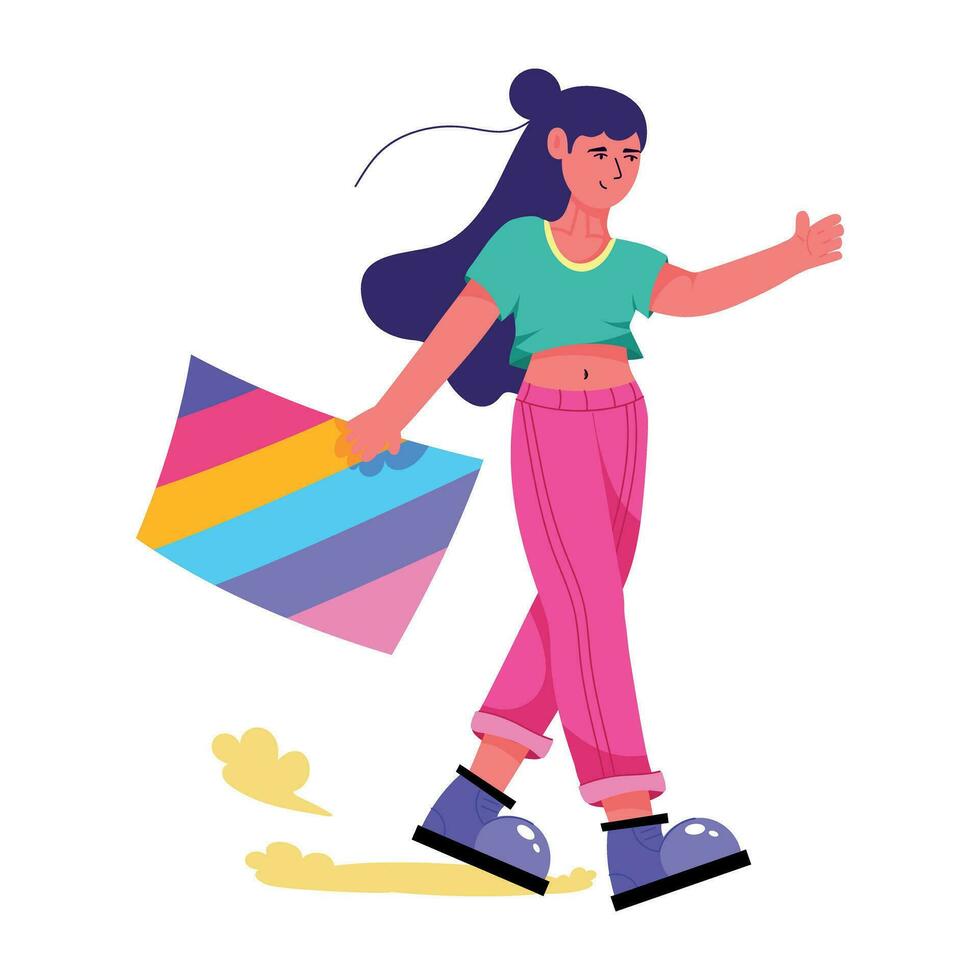 de moda orgullo caminar vector