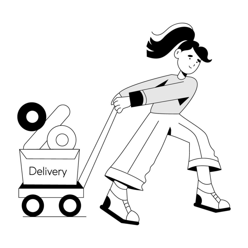 Trendy Delivery Discount vector