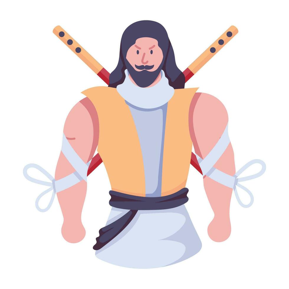 Trendy Ancient Character vector