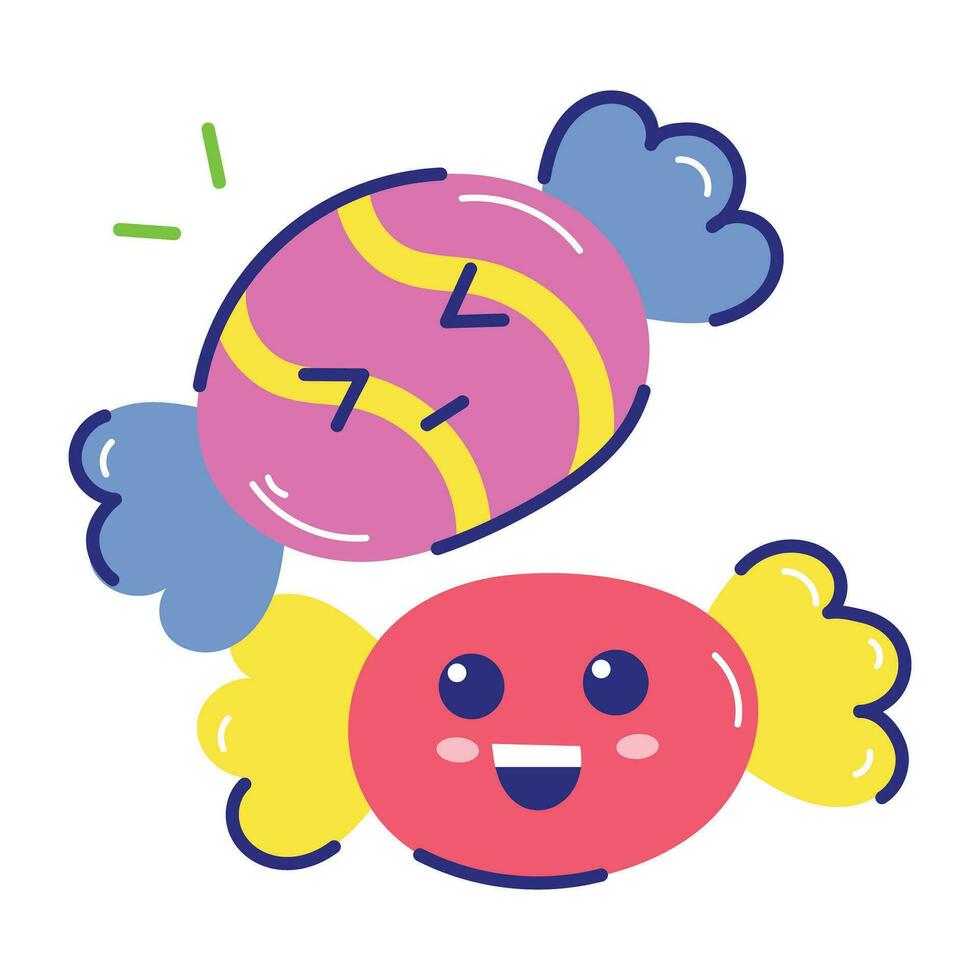 Trendy Emoji Candies vector