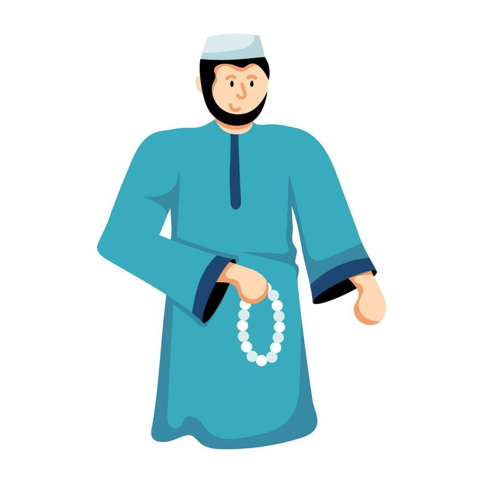 Trendy Devout Muslim vector