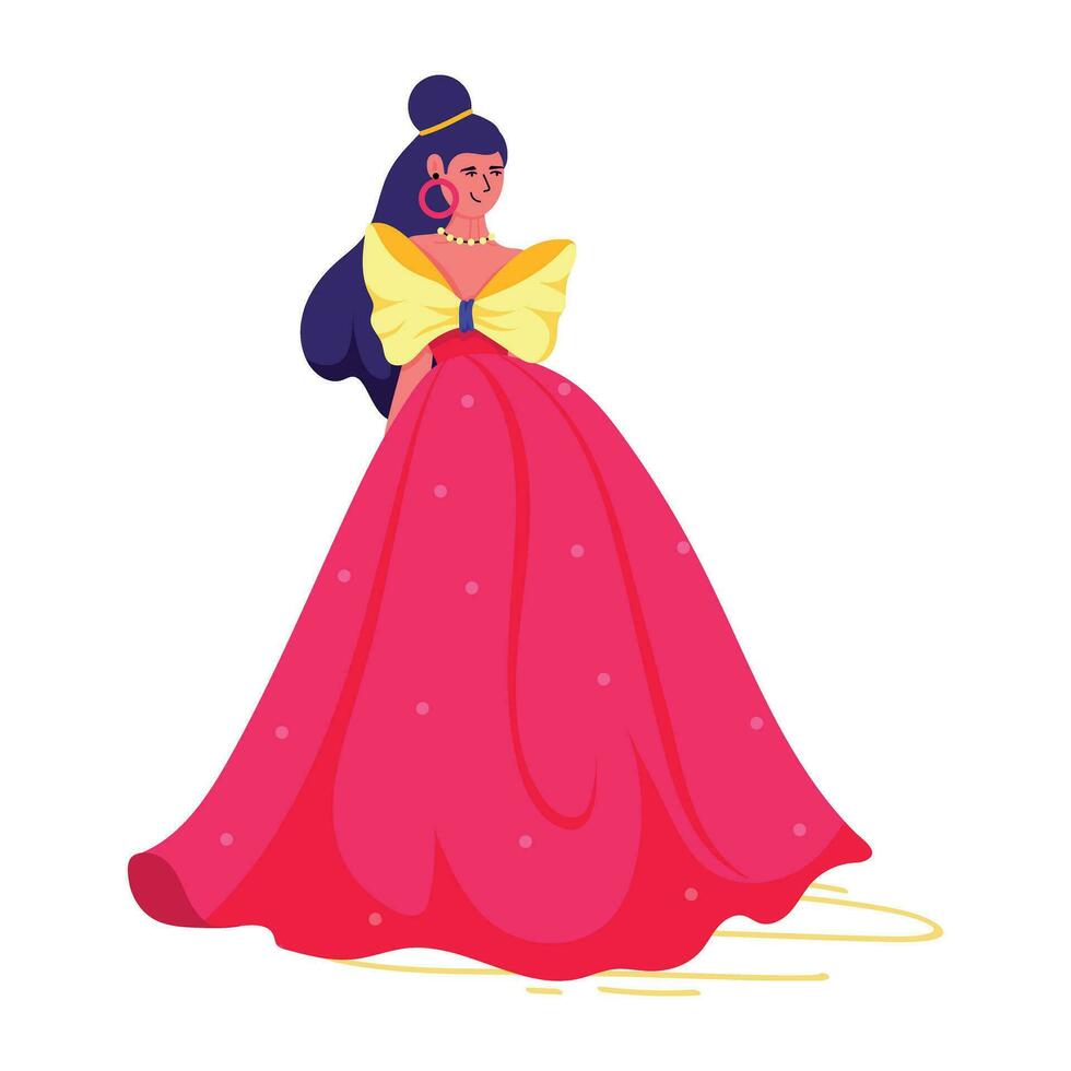 Trendy Princess Outfit vector
