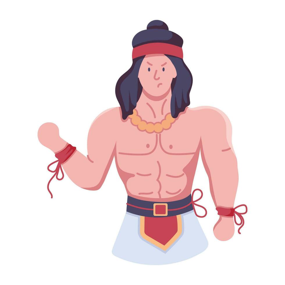 Trendy Ancient Ninja vector