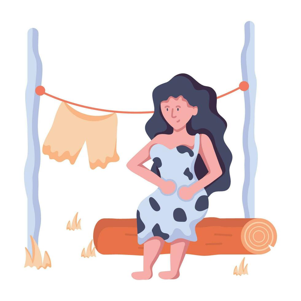 Trendy Primitive Living vector