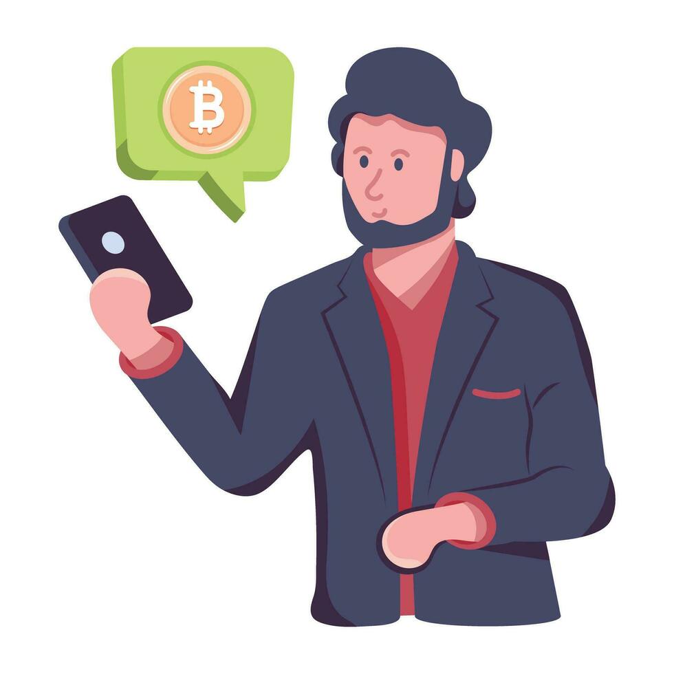 Trendy Crypto Message vector