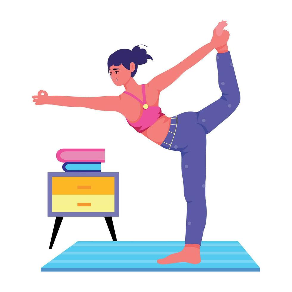 Trendy Dance Yoga vector