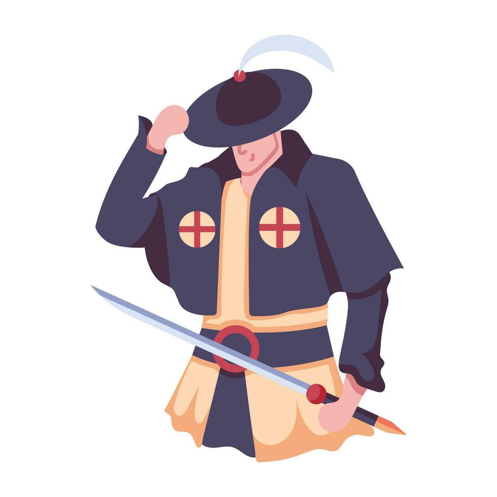 Trendy Ninja Character vector