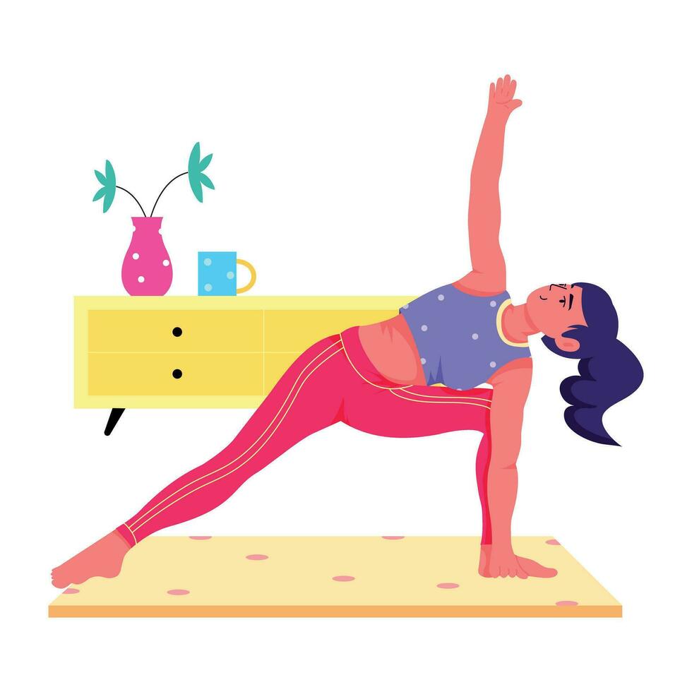 Trendy Triangle Pose vector