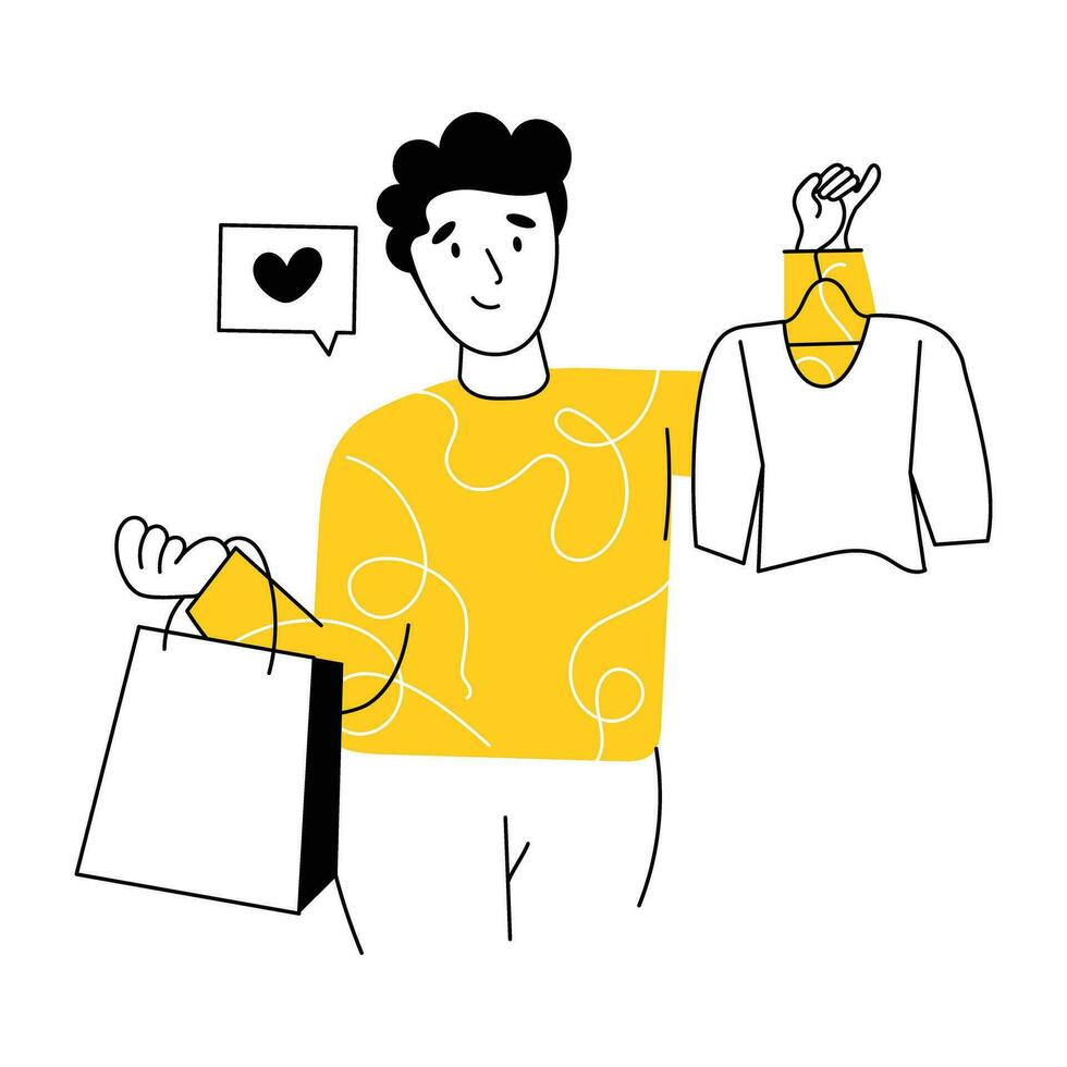 Trendy Shopping Concepts vector
