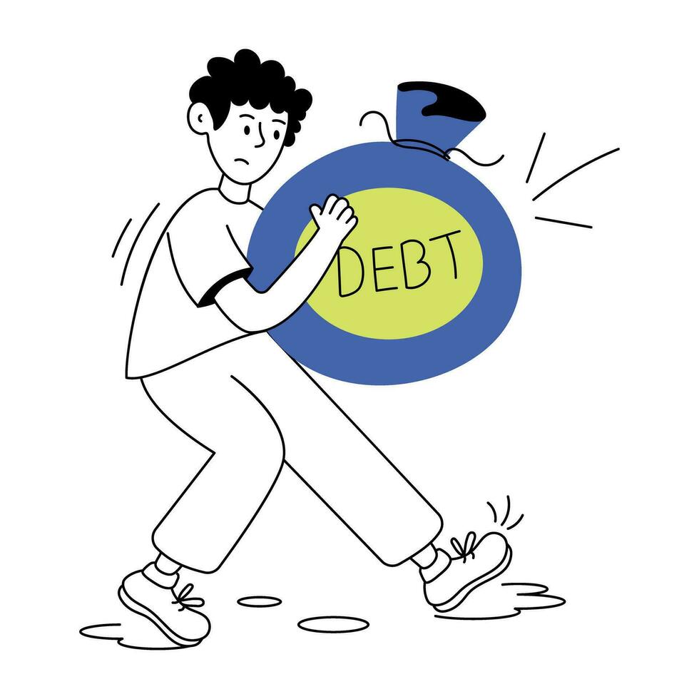 Trendy Debt Payment vector