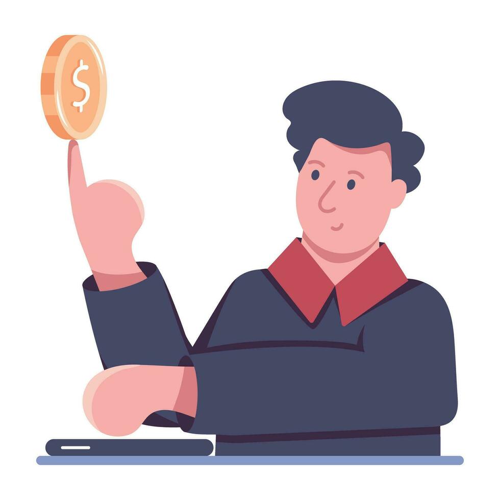 Trendy Money Investment vector