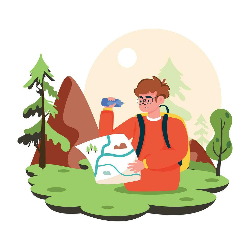 Trendy Traveller Map vector