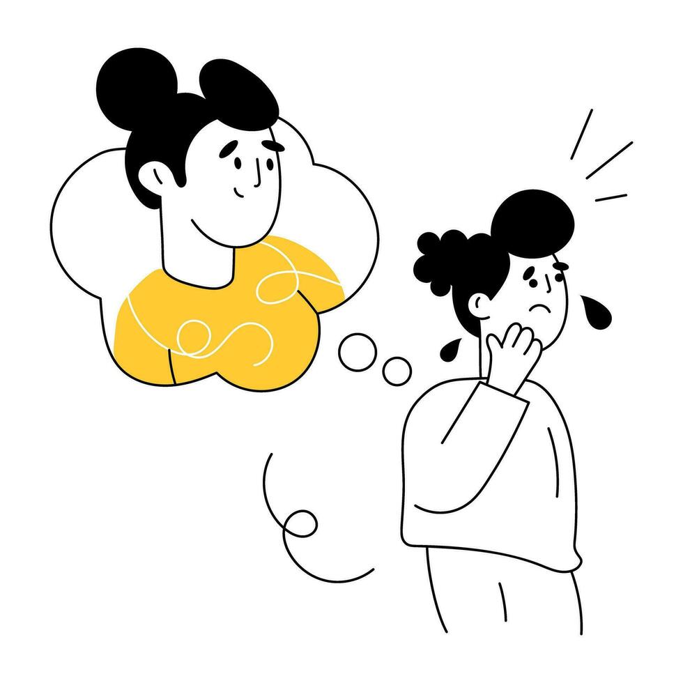 Trendy Missing Mom vector
