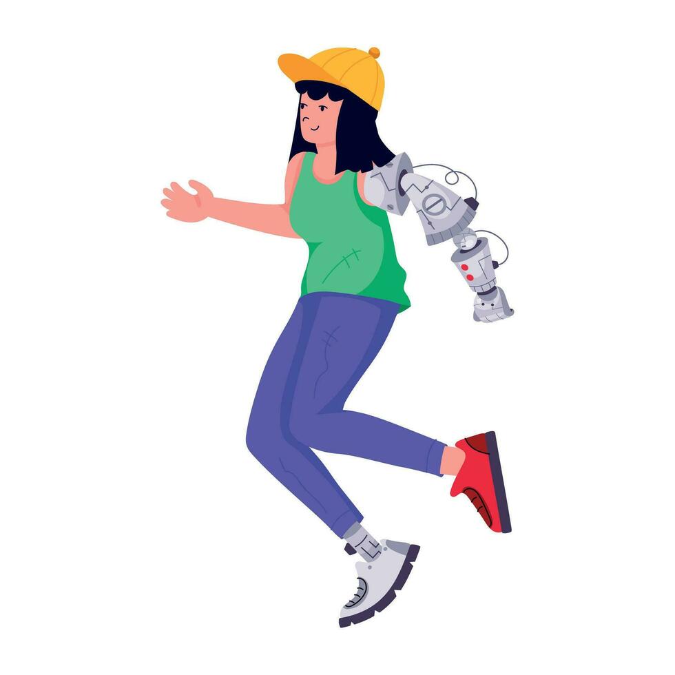 Trendy Humanoid Robot vector