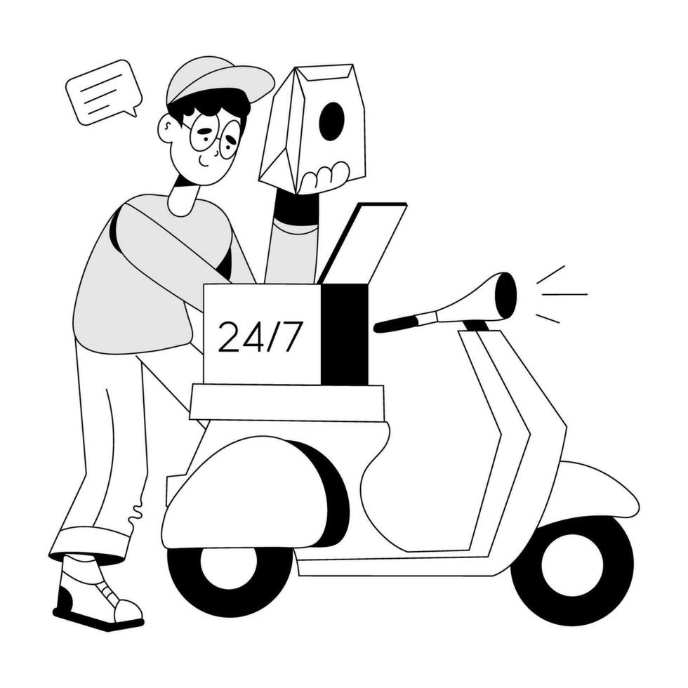 Trendy Delivery Service vector