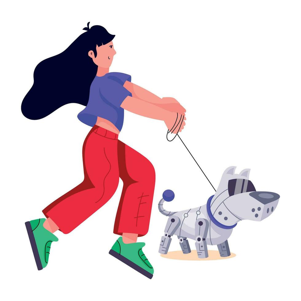 Trendy Robot Dog vector