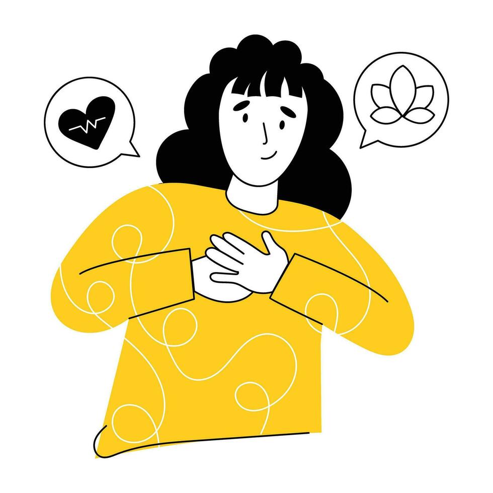 Trendy Well Being vector