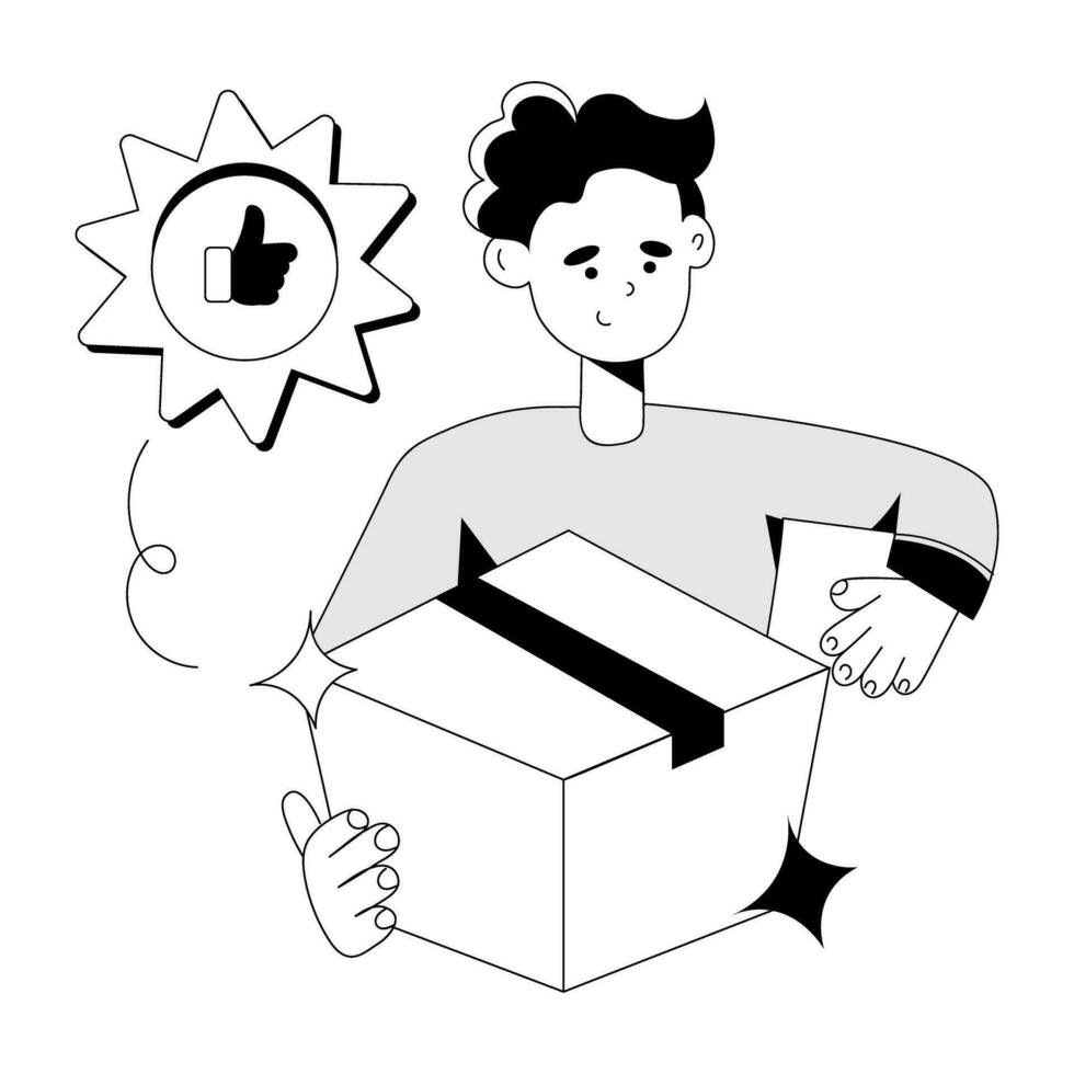 Trendy Product Review vector