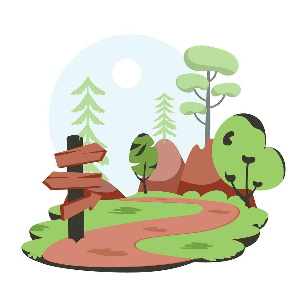 Trendy Forest Sign vector